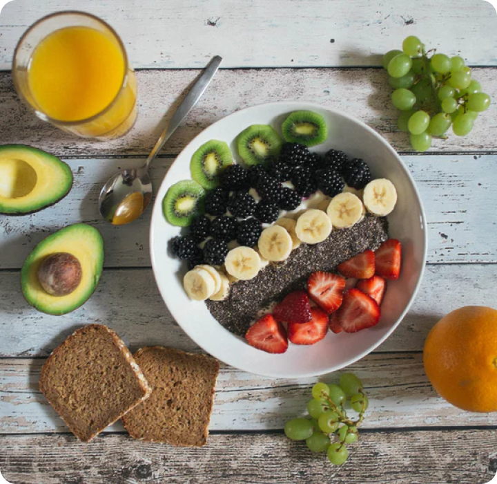 Photo of granola with fruits